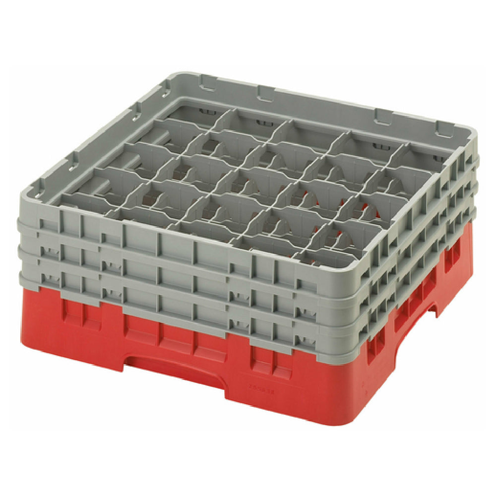 Cambro 25S638163 Camrack® Glass Rack With (3) Soft Gray Extenders Full Size