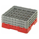Cambro 25S638163 Camrack® Glass Rack With (3) Soft Gray Extenders Full Size