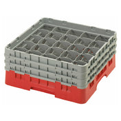 Cambro 25S638163 Camrack® Glass Rack With (3) Soft Gray Extenders Full Size