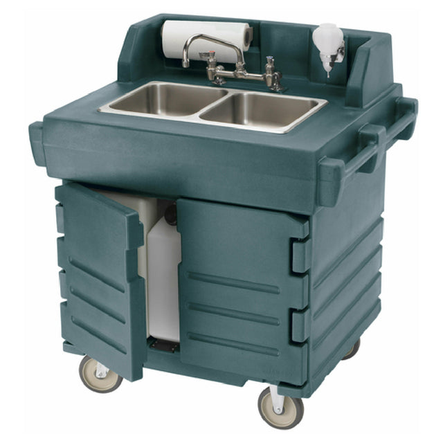 Cambro KSC402191 CamKiosk® Hand Sink Cart With 2 Compartment Sink Polyethylene Construction