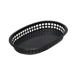 TableCraft Products 1076BK - Chicago Platter Basket, 10-1/2" X 7-1/4" X 1-1/2", Oval
