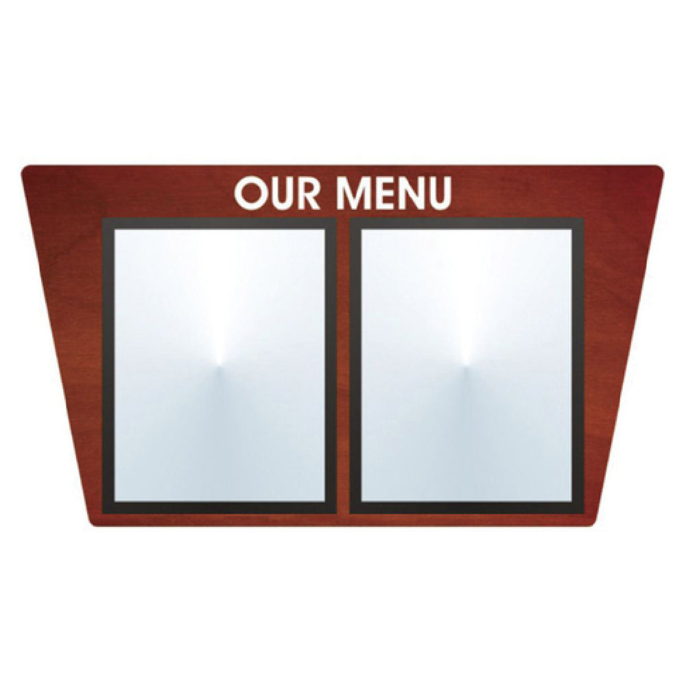 Hubert 49329 - Menu Board, 2-pocket, Wall-mount