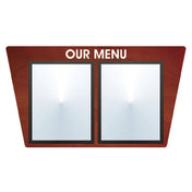 Hubert 49329 - Menu Board, 2-pocket, Wall-mount