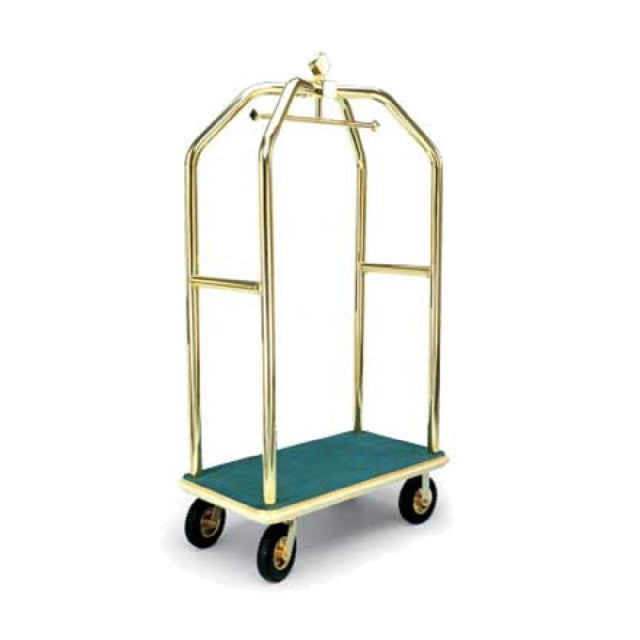 Forbes Industries 2410 Specialty Luggage Cart Polished Brass 2" Dia. Tubular Superstructure