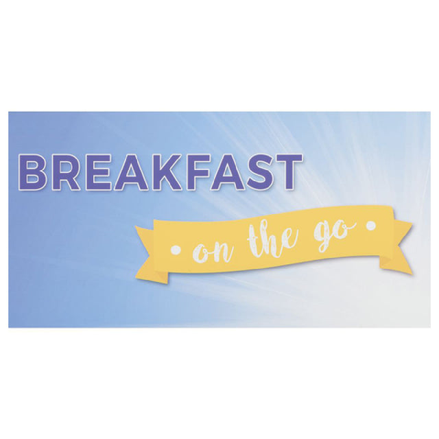 Hubert 57638 - Magnetic Sign, "Breakfast On The Go", 49"L X 26"H
