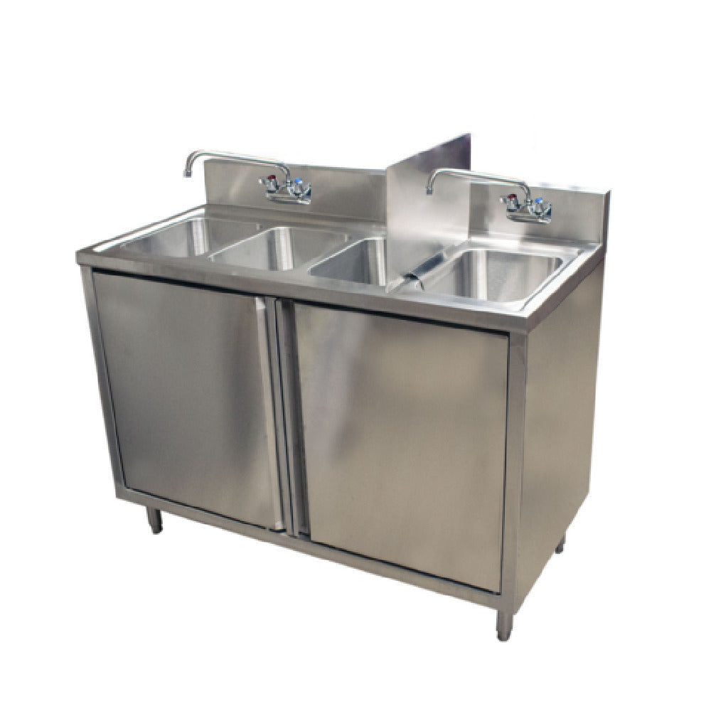 BK Resources CSTR5-4-1014HHS-PG Sink Cabinet (4) Compartment Overall Dimensions 48"W X 24"Dx 39-3/4"H