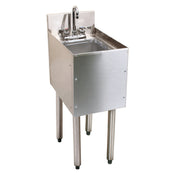 Glastender C-SWB-12 CHOICE Underbar Wet Waste Sink Unit 12"W O.A. 9-1/4" X 11-1/2" X 6" Deep Bowl