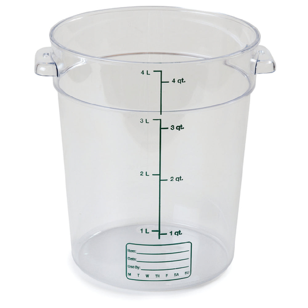 Carlisle 1076407 Carlisle StorPlus™ Food Storage Container 4 Qt. Round