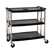 CAC China BTCF-39S Folding Utility Cart 39"L X 20-3/4"W X 36"H 3-tier