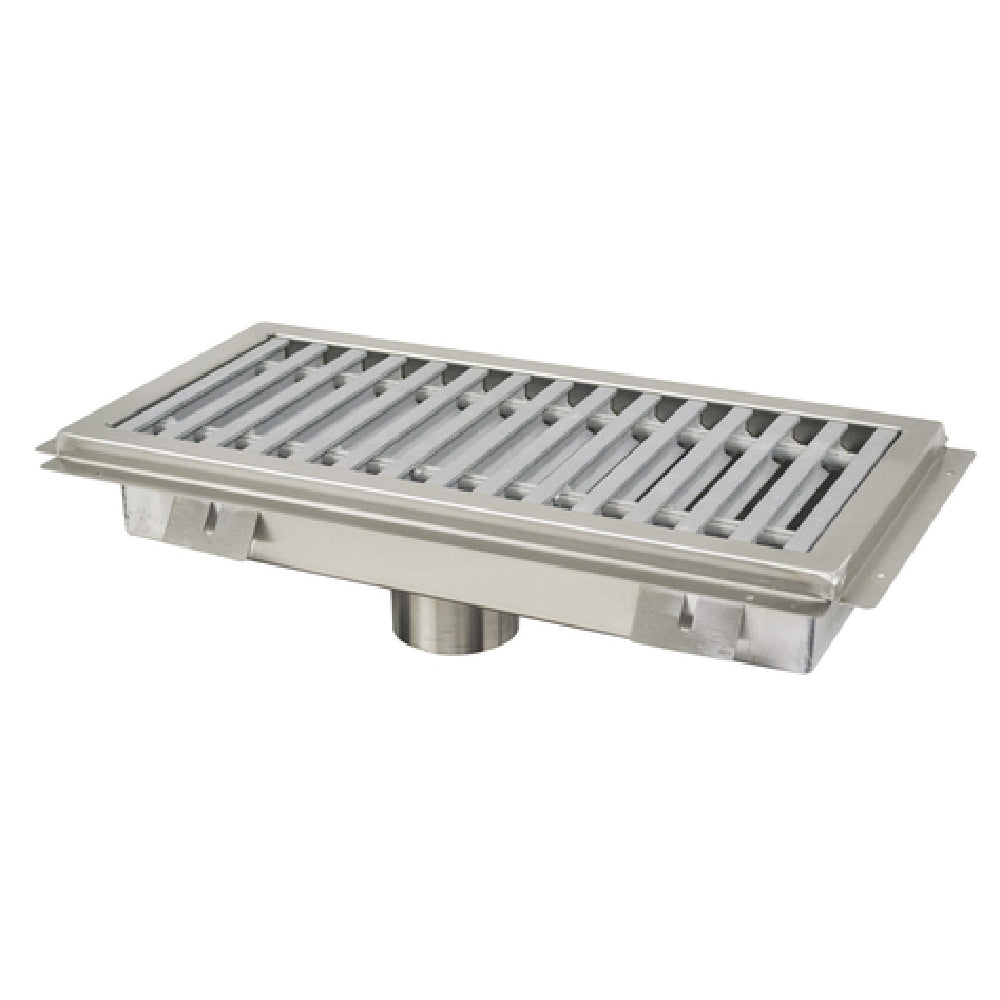 Advance Tabco FFTG-1272 Floor Trough 72"W X 12"D X 4" Deep With Fiberglass Grating