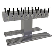Glastender DT-20-SSR Double-Sided Draft Dispensing Tower Countertop (20) Stainless Steel Faucets (handles Not Included)