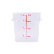 CAC China FS1P-SQ8C Food Storage Container 8 Qt. Square