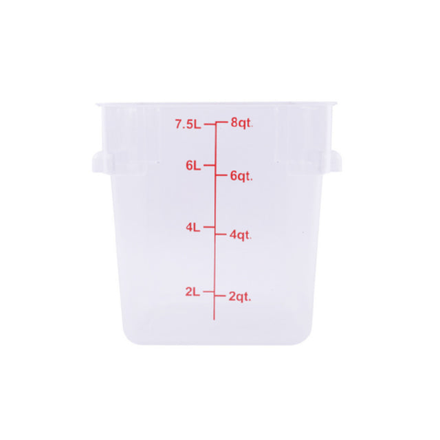 CAC China FS1P-SQ8C Food Storage Container 8 Qt. Square