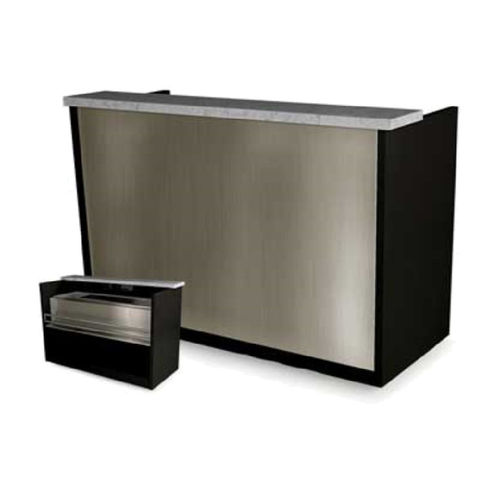 Forbes Industries 4859-6 H.P.L. Mobile Bar 6 Ft. Bar Length Laminated Cabinet With Avonite Top