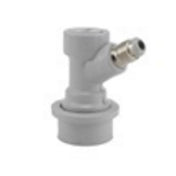 Krowne BC-903 Ball Lock Keg Coupler For Corny Kegs Gray (Gas In) 1/4" Flare Hose End