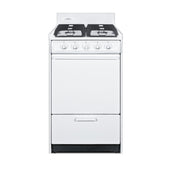 Summit WTM1107IS - Gas Range, 20" W X 24"D, 2.46 Cu.ft. Oven Capacity