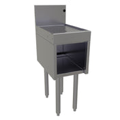 Glastender DBHA-12-LD Underbar Drainboard Half Cabinet Open Front Base 12"W X 19"D