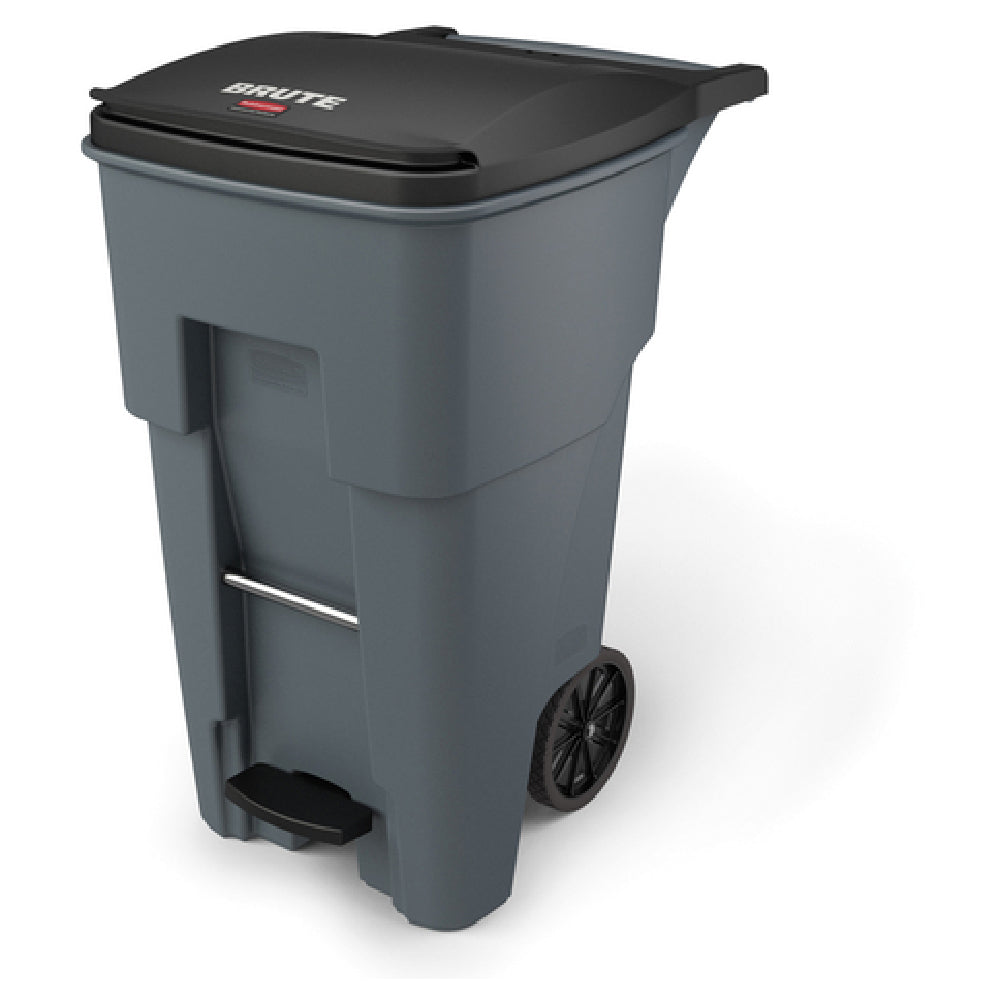 Rubbermaid 1971968 BRUTE® Step-On Rollout Container 65 Gallon Capacity With Hinged Lid
