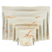 Thunder Group 2416 Asian Plate 15-1/2" X 10-3/4" Ripple