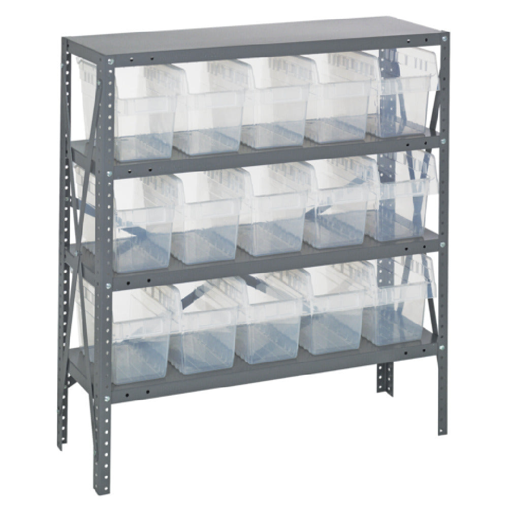 Quantum 1839-SB804CL Shelving Unit 18"D X 36"L X 39"H Heavy Duty