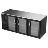 Beverage Air BB78HC-FG-B - Refrigerated Food Rated Back Bar Storage Cabinet, Three-section