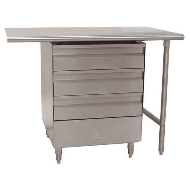 Advance Tabco TA-38 Drawer Assembly (3) Tier 20"W X 20"D X 5" Deep Removable Stainless Steel Drawer Inserts