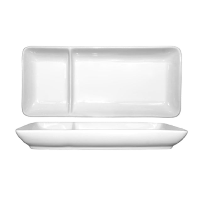 International Tableware FA2-10 Compartment Plate 10" X 4-1/2" 2-compartment