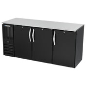 Beverage Air BBN72HC-B - Refrigerated Back Bar Storage Cabinet, Three-section, 72"W X 26-3/8"D X 34"H
