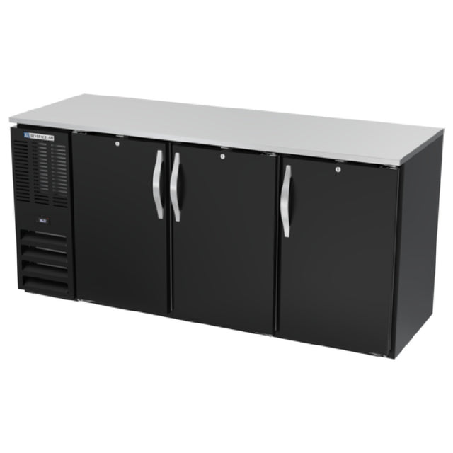 Beverage Air BBN72HC-B - Refrigerated Back Bar Storage Cabinet, Three-section, 72"W X 26-3/8"D X 34"H
