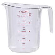 Hubert 98527 - Measuring Cup, 1 Quart (4 Cups), 5" Dia. X 5-3/4"H