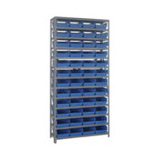 Quantum 1275-107_RED - Shelving Unit, 12"D X 36"L X 75"H, Heavy Duty