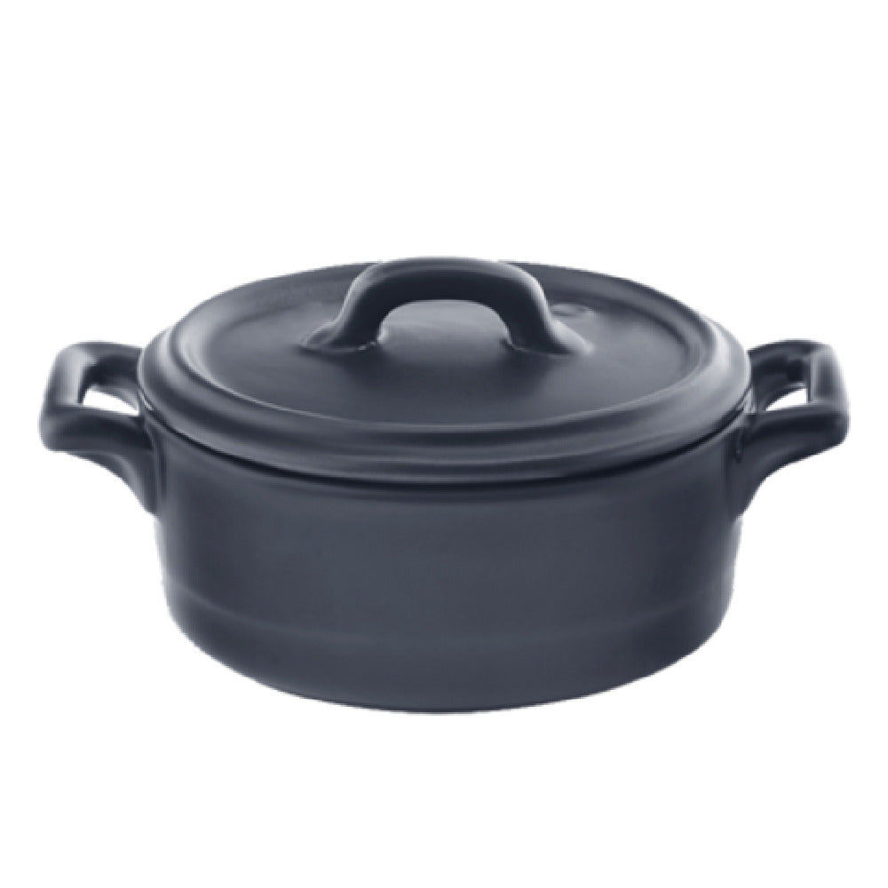 Bon Chef 1600005PBLACK Cocottes Cover For 5-1/4" Oval Baker Base Porcelain