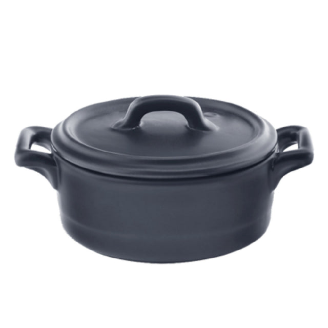 Bon Chef 1600005PBLACK Cocottes Cover For 5-1/4" Oval Baker Base Porcelain