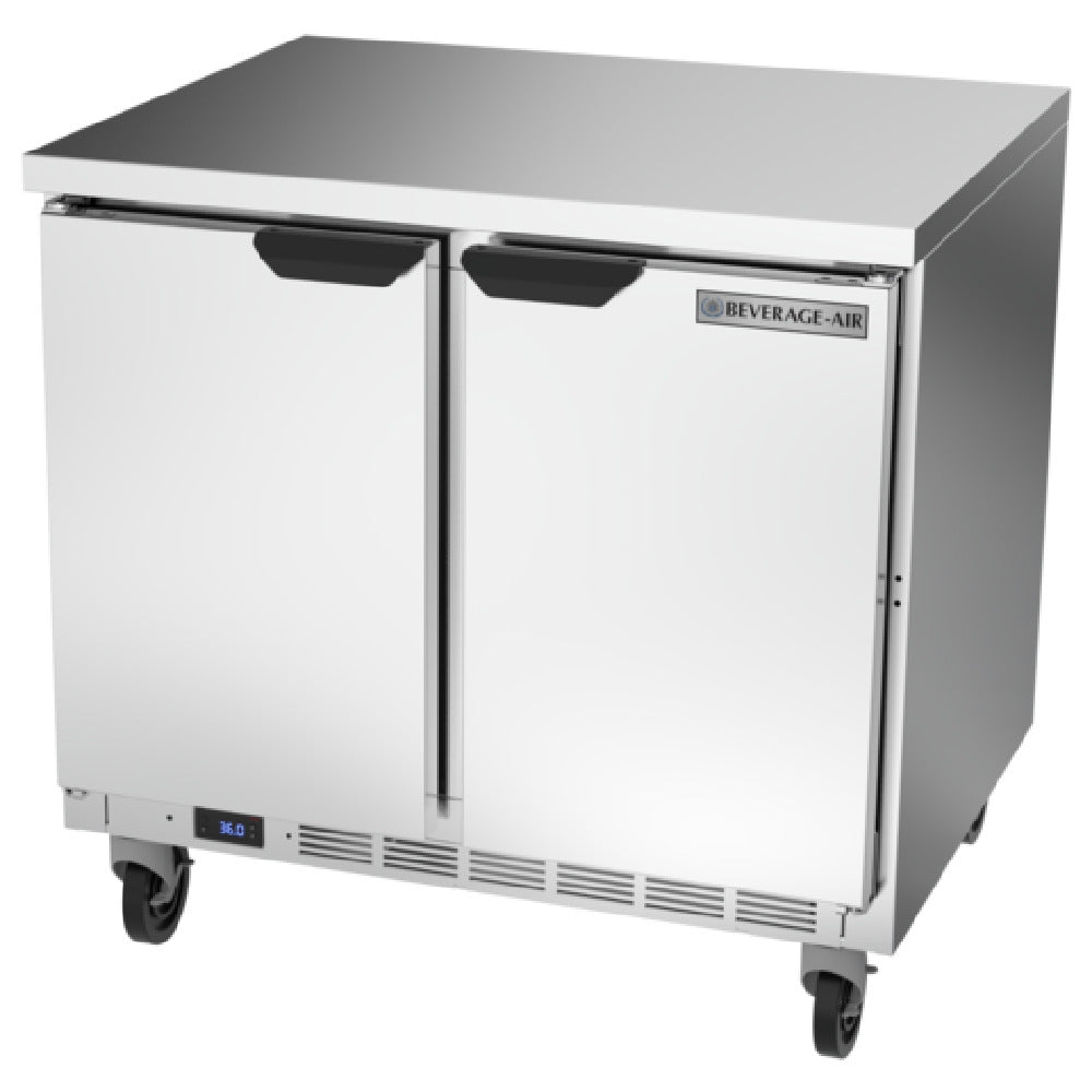 Beverage Air WTR36AHC-FLT Worktop Refrigerator Two-section 36"W