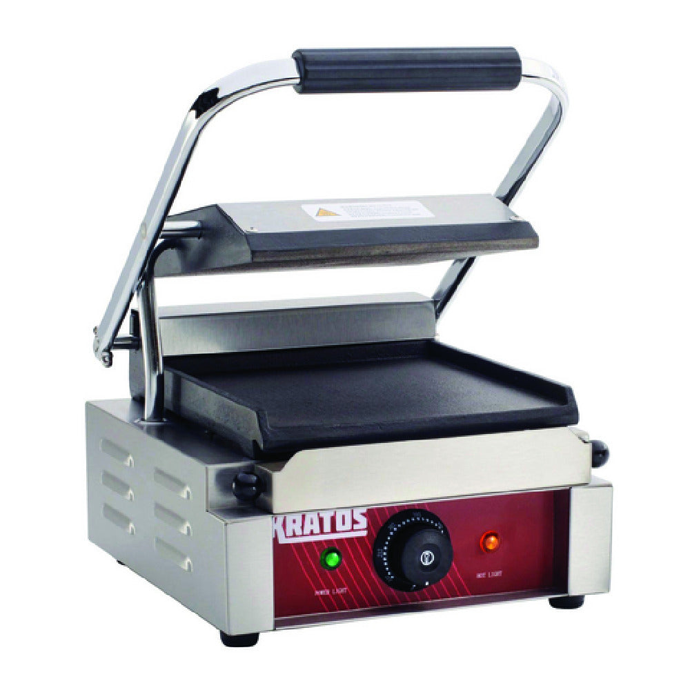 Hubert 29Y-018 - Kratos® Single Panini Grill, 11. 4"W X 12"D X 8.5"H, Smooth Plates