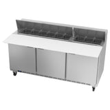 Beverage Air SPE72HC-18C Sandwich Top Refrigerated Counter Three-section 72"W