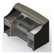Perlick MOBS-66TE Signature Series Mobile Bar 66" Total Bartending Width 30" Ice Chest