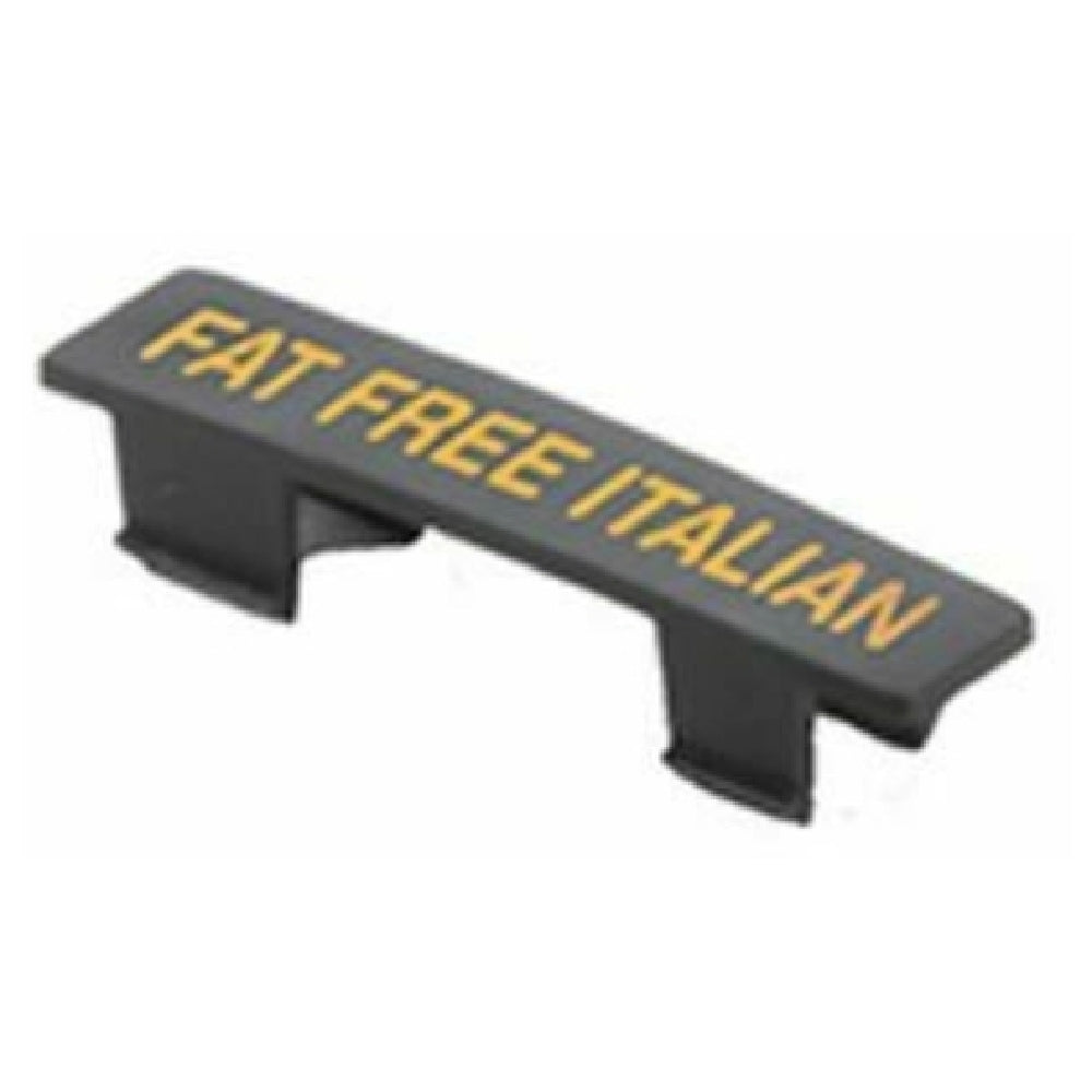 TableCraft Products CN4816 - Name Tag, "Fat Free Italian", Black With Orange Print