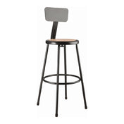 National Public Seating 6230B-10 NPS® Heavy Duty Steel Stool With Backrest 30"