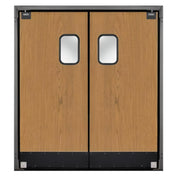 Curtron SPD-35-L-GK-DBL-7284 Service-Pro® Series 35 Double Swinging Door 72”W X 84”H X 1-5/8” Thick Door Panel Consisting Of Full Perimeter Rigid PVC Frame And Perimeter Gasket