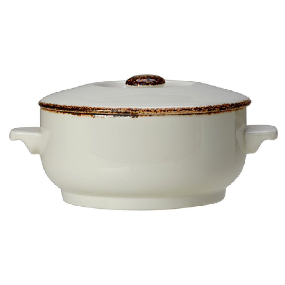 Steelite 17140829 Soup Bowl Cover 4.87"Dapple Brown