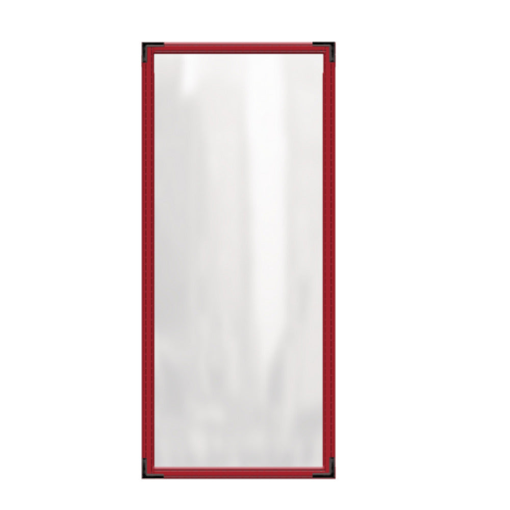 Risch TES 5.5X17 Deluxe Clear Sewn Menu Cover 5-1/2" X 17" Single