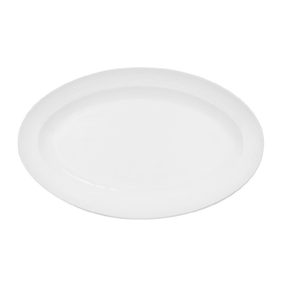 CAC China TST-14 Transitions Platter 13-3/4"L X 8-1/2"W X 1-1/2"H Oval