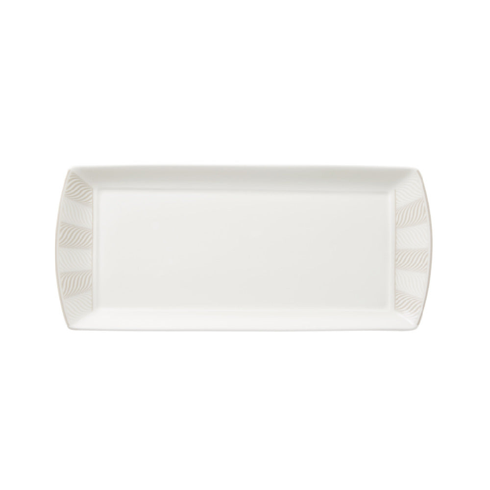 Steelite 82122AND0136 L/S Rectangle Tray 13.375" X 6.0" X 0.75" Bone China
