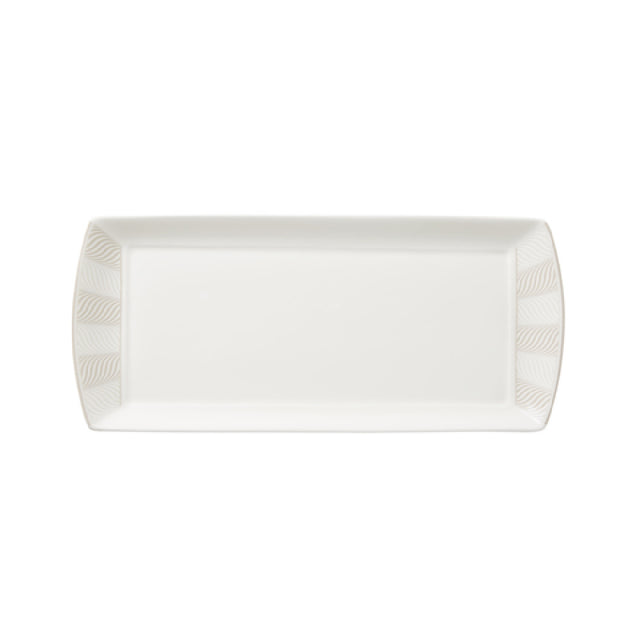 Steelite 82122AND0136 L/S Rectangle Tray 13.375" X 6.0" X 0.75" Bone China