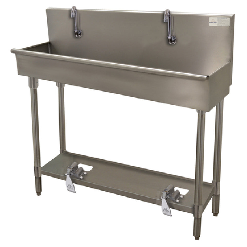 Advance Tabco 19-FM-48FV Multiwash Hand Sink With Toe-operated Push Valve 48"W X 19-1/2"D X 42-1/2"H (overall)