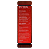 Menu Solutions WDRBB-BD Menu Board Holds 4-1/4" X 14" Insert Double Panel With 2 Views