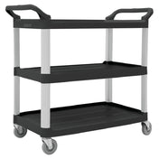 Hubert 24559 - Utility Cart, 3-shelf, 40-1/4" X 19-7/8" X 37"H