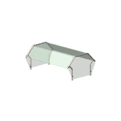 Vollrath N98640 Double-Sided 4-Series Contemporary Buffet Breath Guards 87"W Mounts To Stainless Steel