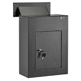 Alpine Industries ADI631-10-BLK Through The Wall Drop Box With Adjustable Chute Mail Receptacle